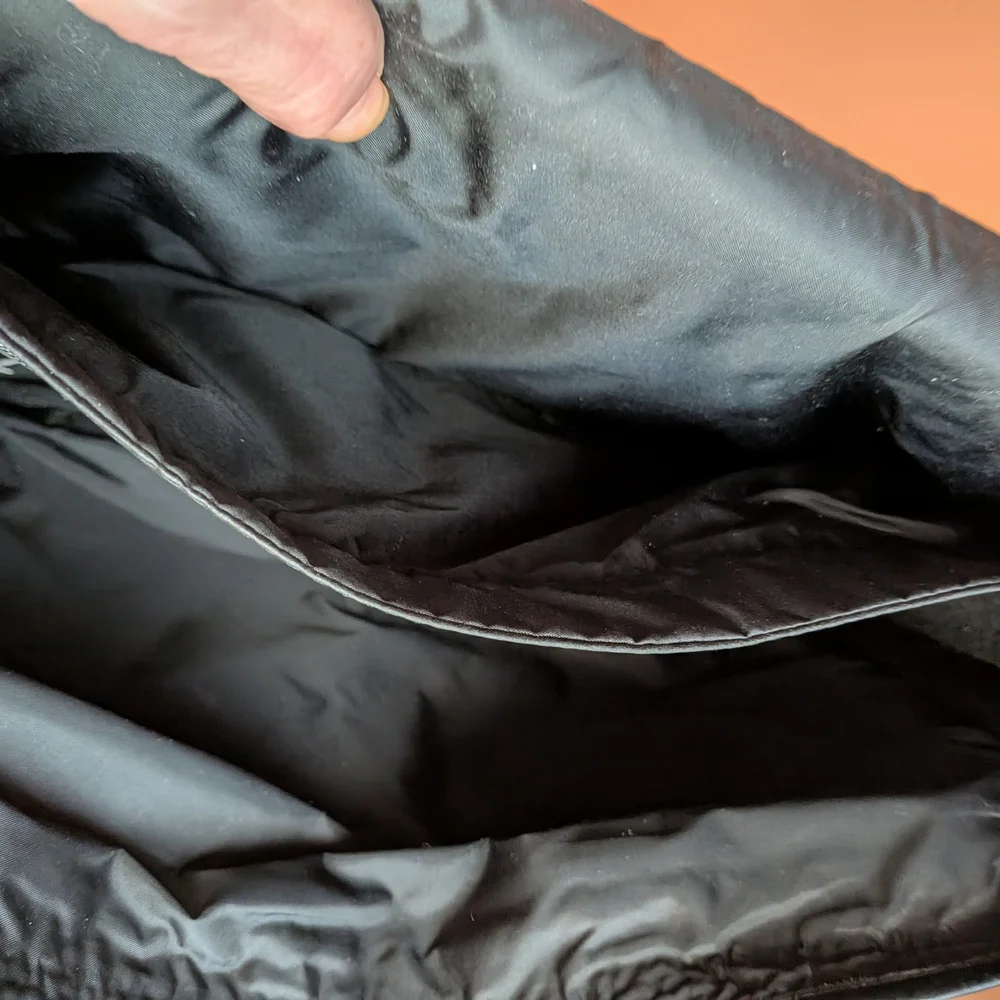 Elegant Black Leather Messenger Bag / laptop bag